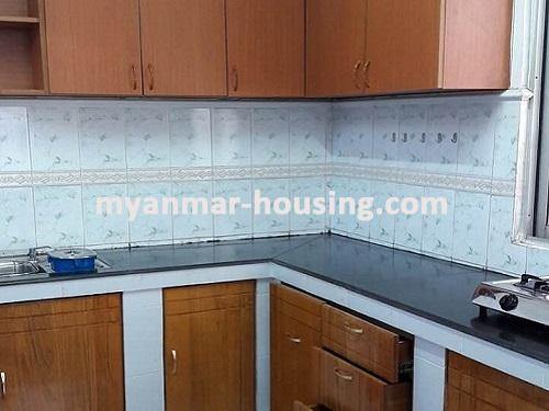 ミャンマー不動産 - 賃貸物件 - No.3707 - A wide space Condo room for rent in Yaw Min Gyi Condo  - View of the Kitchen room