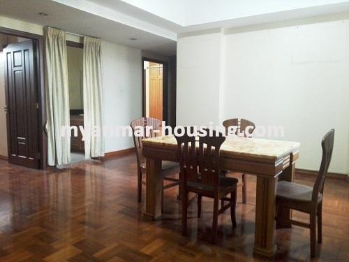 ミャンマー不動産 - 賃貸物件 - No.3737 - A good room for rent in ShweHinthar Condo. - View of Dining room