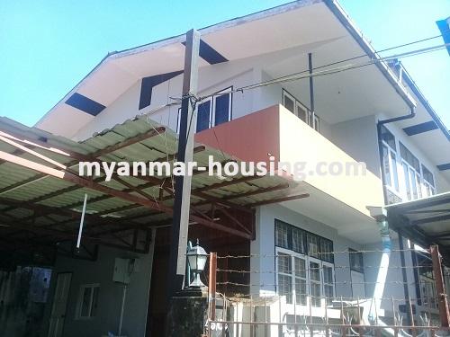 Myanmar real estate - for rent property - No.3745 - A two storey landed house for rent in Masoeyeing Kuang street, Mayangone Township. - View of the building