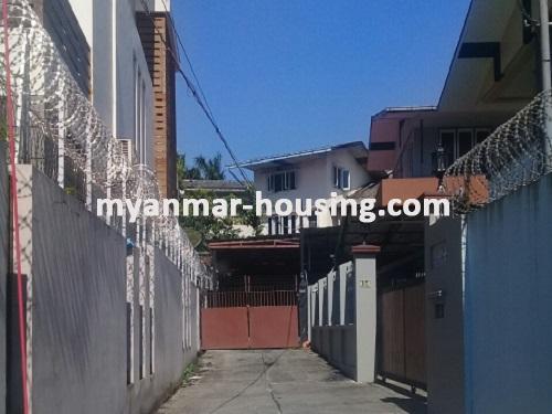 Myanmar real estate - for rent property - No.3745 - A two storey landed house for rent in Masoeyeing Kuang street, Mayangone Township. - View of the street