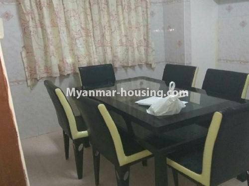 ミャンマー不動産 - 賃貸物件 - No.3796 - Good room for rent in Shwe Chan Thar Condo in Tarmway Township. - View of the dinning room