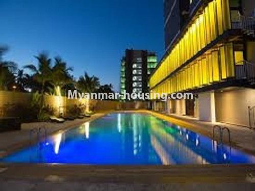 ミャンマー不動産 - 賃貸物件 - No.3798 - Standard room for rent in Pyay Garden Condo. - View of hte Swimming pool