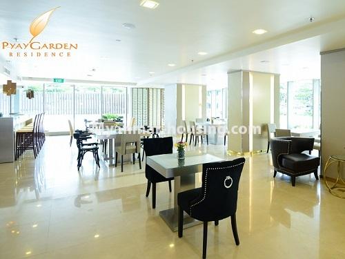 ミャンマー不動産 - 賃貸物件 - No.3798 - Standard room for rent in Pyay Garden Condo. - View of  Casablanca Cafe