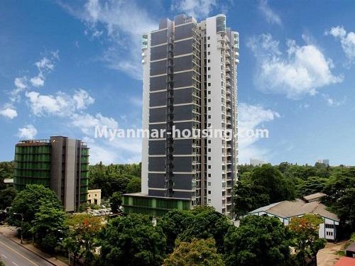 ミャンマー不動産 - 賃貸物件 - No.3798 - Standard room for rent in Pyay Garden Condo. - view of the building