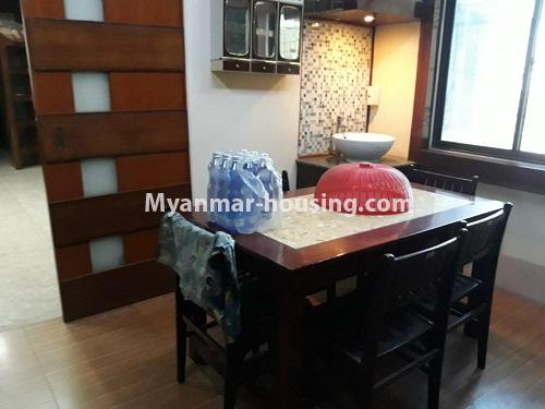 ミャンマー不動産 - 賃貸物件 - No.3802 - Good room for rent in Shwe Chan Thar Condo in Tarmway Township - View of Dinning room 