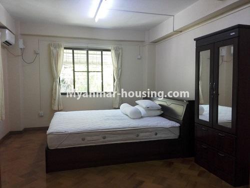 Myanmar real estate - for rent property - No.3806 - New apartment room for rent in Kamaryut. - master bedroom 