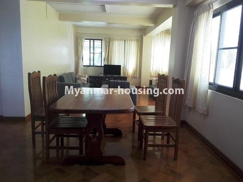 Myanmar real estate - for rent property - No.3806 - New apartment room for rent in Kamaryut. - dinning area