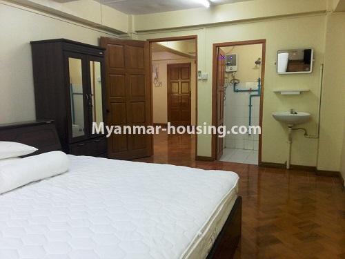 Myanmar real estate - for rent property - No.3806 - New apartment room for rent in Kamaryut. - master bedroom