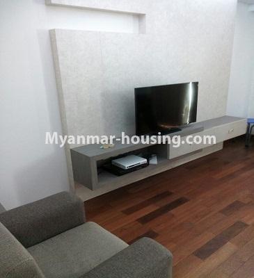 Myanmar real estate - for rent property - No.3810 - Good Room for rent in Royal Yawmingyi Condo. - View of the Living room