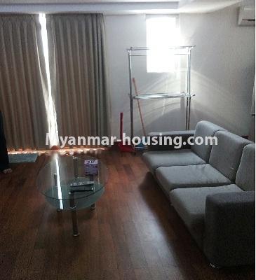 Myanmar real estate - for rent property - No.3810 - Good Room for rent in Royal Yawmingyi Condo. - View of the Living room