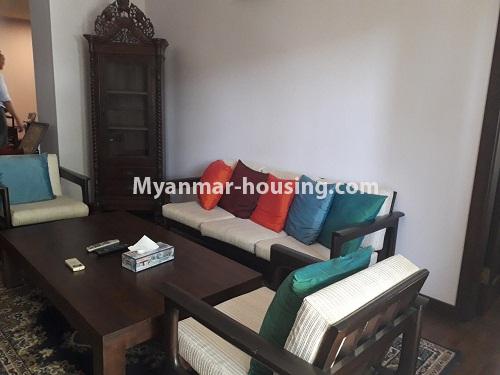 Myanmar real estate - for rent property - No.3818 - Well decorated  room for rent in Jewel Condo. - View of the Living room