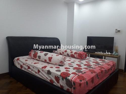 Myanmar real estate - for rent property - No.3819 - Standard decorated room for rent in Diamond Crown Condo. - View of the Bed room