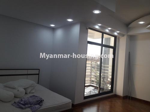 Myanmar real estate - for rent property - No.3819 - Standard decorated room for rent in Diamond Crown Condo. - View of the bed room