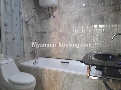 Myanmar real estate - for rent property - No.3819 - Standard decorated room for rent in Diamond Crown Condo. - View of Bathroom