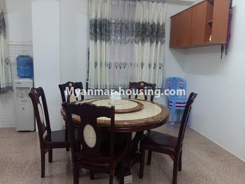 Myanmar real estate - for rent property - No.3821 - Standard decorated room for rent in Yaw Min Gyi Condo - View of Dinning room