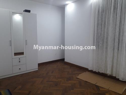 Myanmar real estate - for rent property - No.3822 - Standard decorated room for rent in New Excel Condo. - View of the Bed room