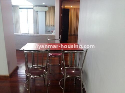 Myanmar real estate - for rent property - No.3822 - Standard decorated room for rent in New Excel Condo. - View of Dinning room