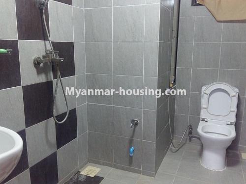 Myanmar real estate - for rent property - No.3822 - Standard decorated room for rent in New Excel Condo. - View of the bathroom