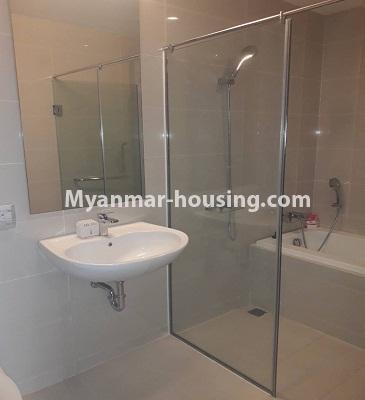 ミャンマー不動産 - 賃貸物件 - No.3831 - A Standard room for rent in G.E.M.S Condo. - View of Bath room.