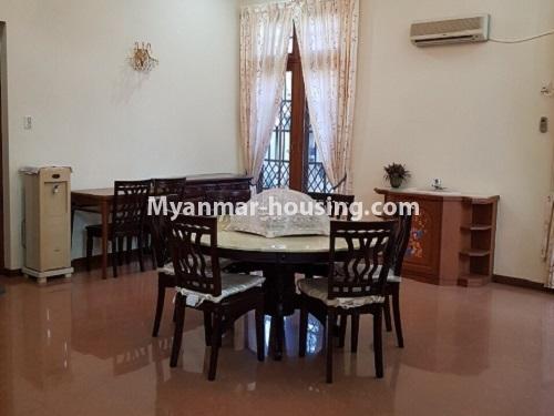 Myanmar real estate - for rent property - No.3836 - Two storey landed house for rent in Mayagone Township. - View of the dinning room