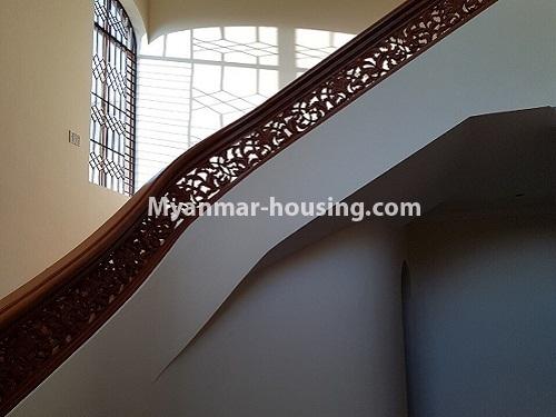 Myanmar real estate - for rent property - No.3836 - Two storey landed house for rent in Mayagone Township. - View of the stair