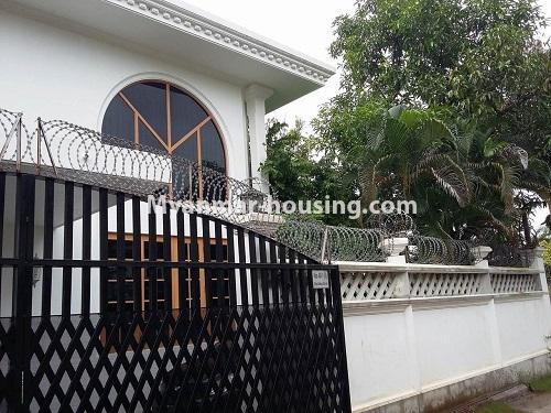 Myanmar real estate - for rent property - No.3836 - Two storey landed house for rent in Mayagone Township. - View of the building