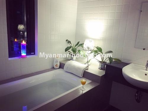 Myanmar real estate - for rent property - No.3837 - Ground floor landed house for rent in 9 Mile. - View of the bathroom