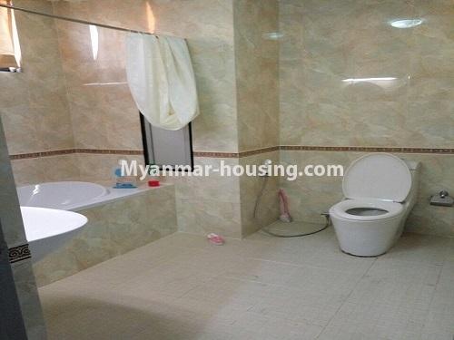 Myanmar real estate - for rent property - No.3840 - Condo room for rent in Mingalar Taung Nyunt! - bathroom view