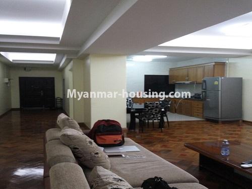 Myanmar real estate - for rent property - No.3840 - Condo room for rent in Mingalar Taung Nyunt! - living room view