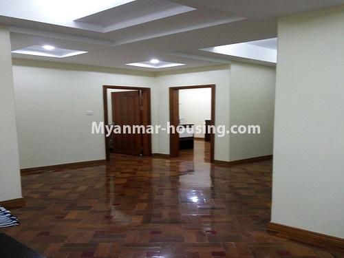 Myanmar real estate - for rent property - No.3840 - Condo room for rent in Mingalar Taung Nyunt! - extra space of living room