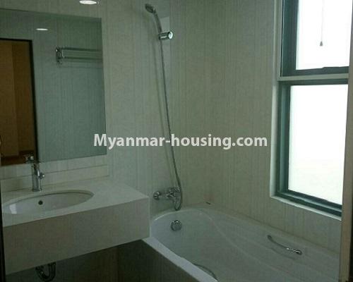 Myanmar real estate - for rent property - No.3843 - Condo room for rent in JL Inya Residence, Kamaryut. - bathtub view