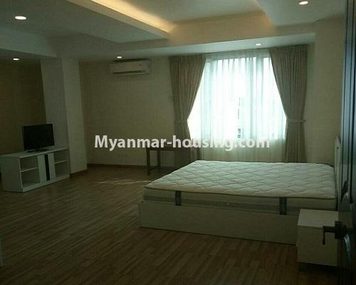 Myanmar real estate - for rent property - No.3843 - Condo room for rent in JL Inya Residence, Kamaryut. - Master bedroom view