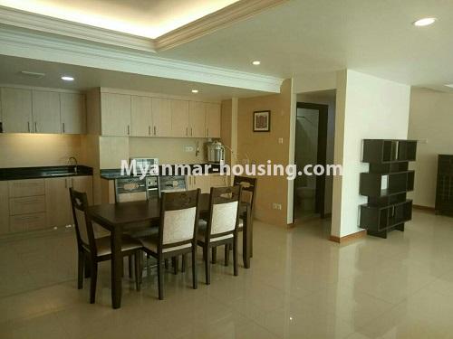 Myanmar real estate - for rent property - No.3843 - Condo room for rent in JL Inya Residence, Kamaryut. - dining area view