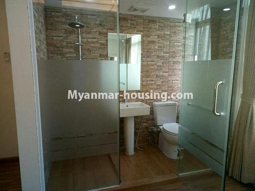 Myanmar real estate - for rent property - No.3843 - Condo room for rent in JL Inya Residence, Kamaryut. - bathroom view