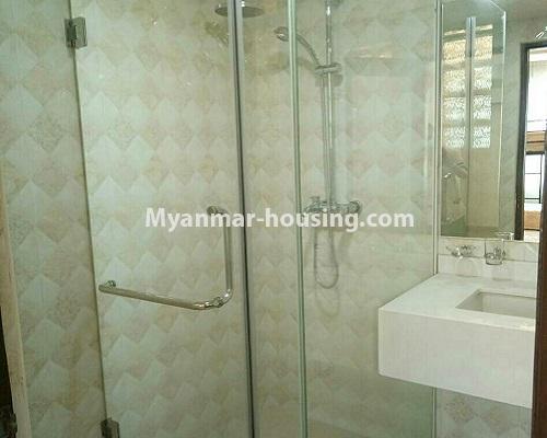 Myanmar real estate - for rent property - No.3843 - Condo room for rent in JL Inya Residence, Kamaryut. - bathroom view