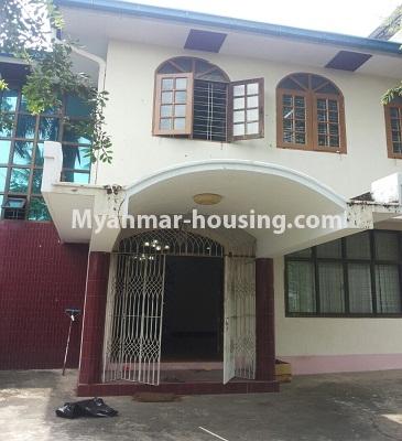 Myanmar real estate - for rent property - No.3849 - A landed house for rent in Mayangone Township - View of the building