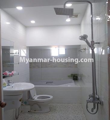 Myanmar real estate - for rent property - No.3864 - A Condo room for rent in Sanchaung Township. - View of the bathroom