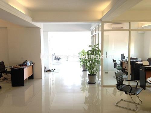 Myanmar real estate - for rent property - No.3879 - Good room for rent in Hninsi Condo. - view of the living room