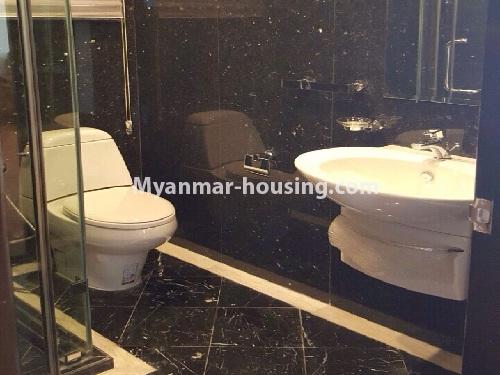 Myanmar real estate - for rent property - No.3892 - Standard decorated Condo room for rent in Star City.  - view o f Toiletand 