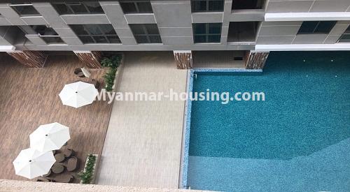 Myanmar real estate - for rent property - No.3895 - Nice room for rent in Hill Top Condo - Pool View