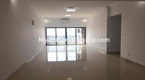 Myanmar real estate - for rent property - No.3896 - Good room for rent in Hill Top Condo. - View of the living room