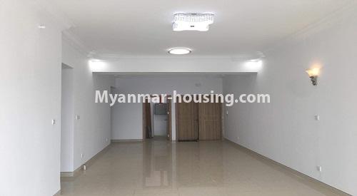 Myanmar real estate - for rent property - No.3896 - Good room for rent in Hill Top Condo. - View of the living room