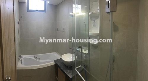 Myanmar real estate - for rent property - No.3896 - Good room for rent in Hill Top Condo. - View of the Bathroom