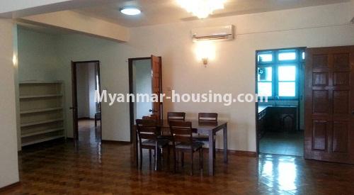 ミャンマー不動産 - 賃貸物件 - No.3907 - Wide space an apartment for rent in Bahan Township. - View of Dining room