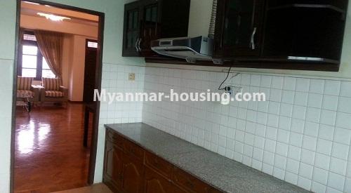 ミャンマー不動産 - 賃貸物件 - No.3907 - Wide space an apartment for rent in Bahan Township. - View of Kitchen room