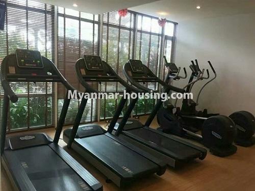 ミャンマー不動産 - 賃貸物件 - No.3918 - Nice condo room for rent in G.E.M.S Hlaing! - gym view