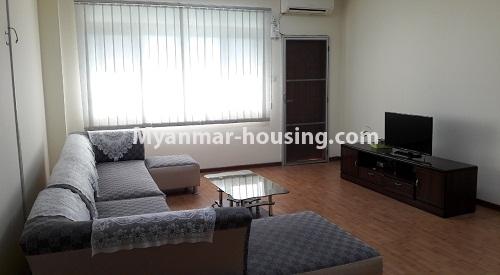 Myanmar real estate - for rent property - No.3924 - Excellent room in Moe Sandar Condo for rent is available now! - View of the Living room