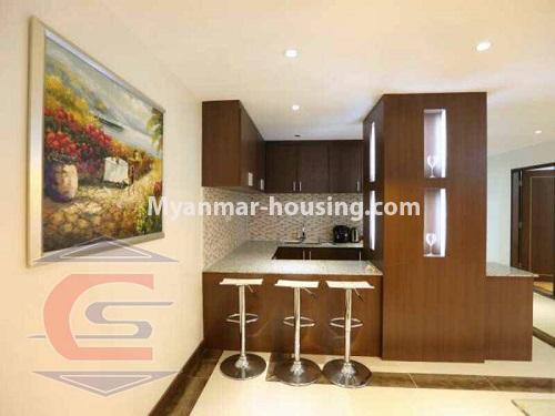 ミャンマー不動産 - 賃貸物件 - No.3941 - A nice room for rent in Golden Parami Condo. - View of Kitchen room