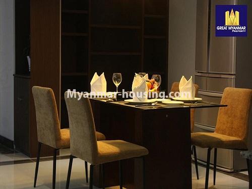 ミャンマー不動産 - 賃貸物件 - No.3941 - A nice room for rent in Golden Parami Condo. - View of Dinning room