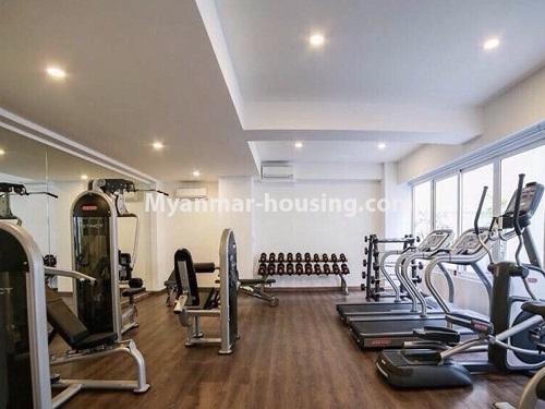 Myanmar real estate - for rent property - No.3951 - Nice condo room for rent in Yankin! - gym view